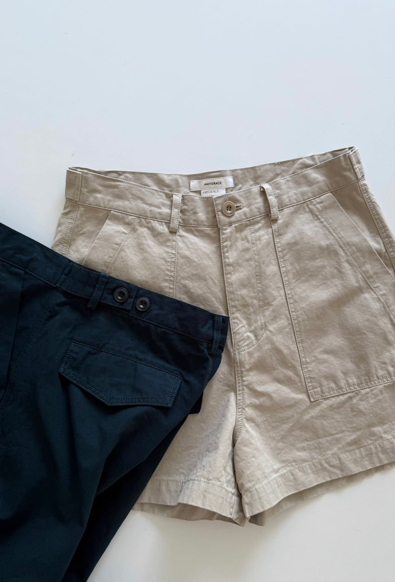 Amygrace - Korean Women Fashion - #restrostyle - Organic Cotton Shorts - 2