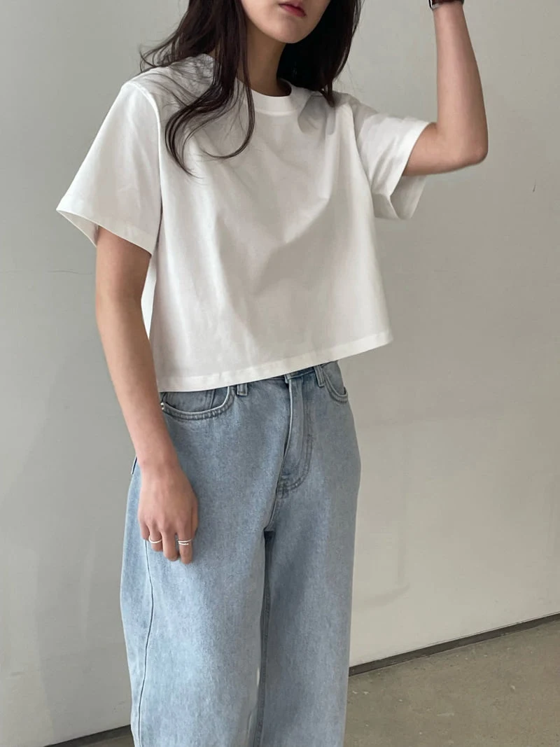 Amygrace - Korean Women Fashion - #romanticstyle - Sorona Cropped Tee