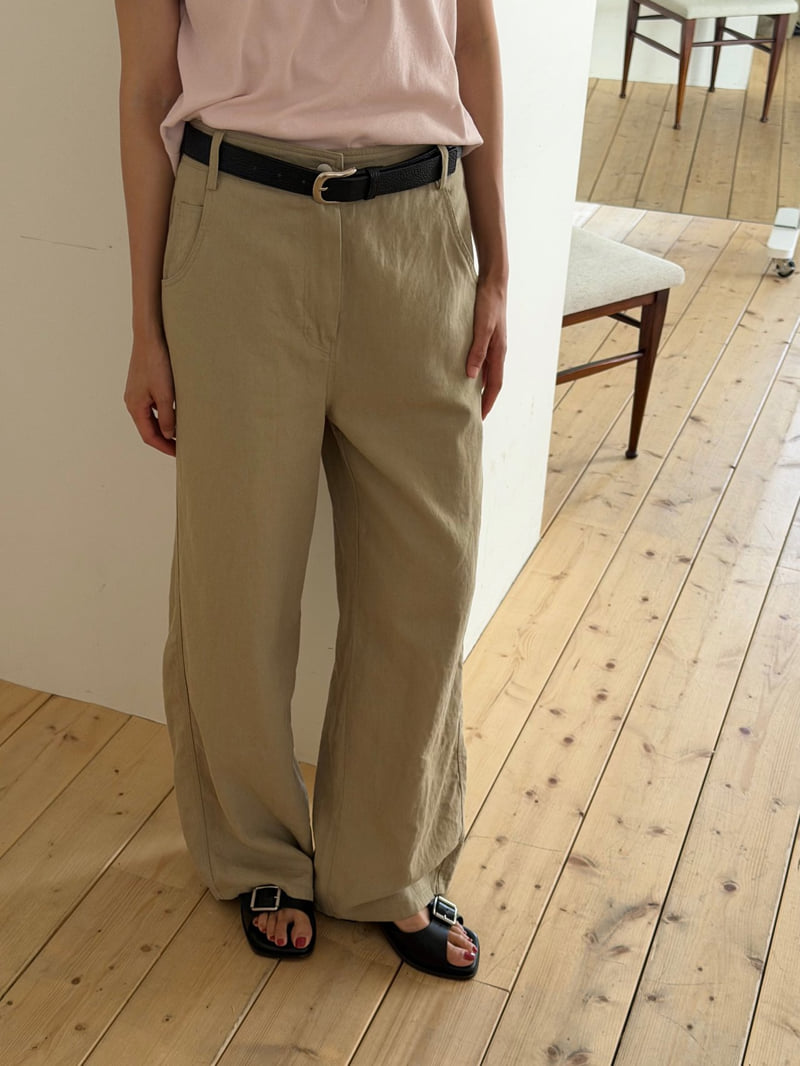 Amygrace - Korean Women Fashion - #restrostyle - Linen-Cotton Straight Pants - 4