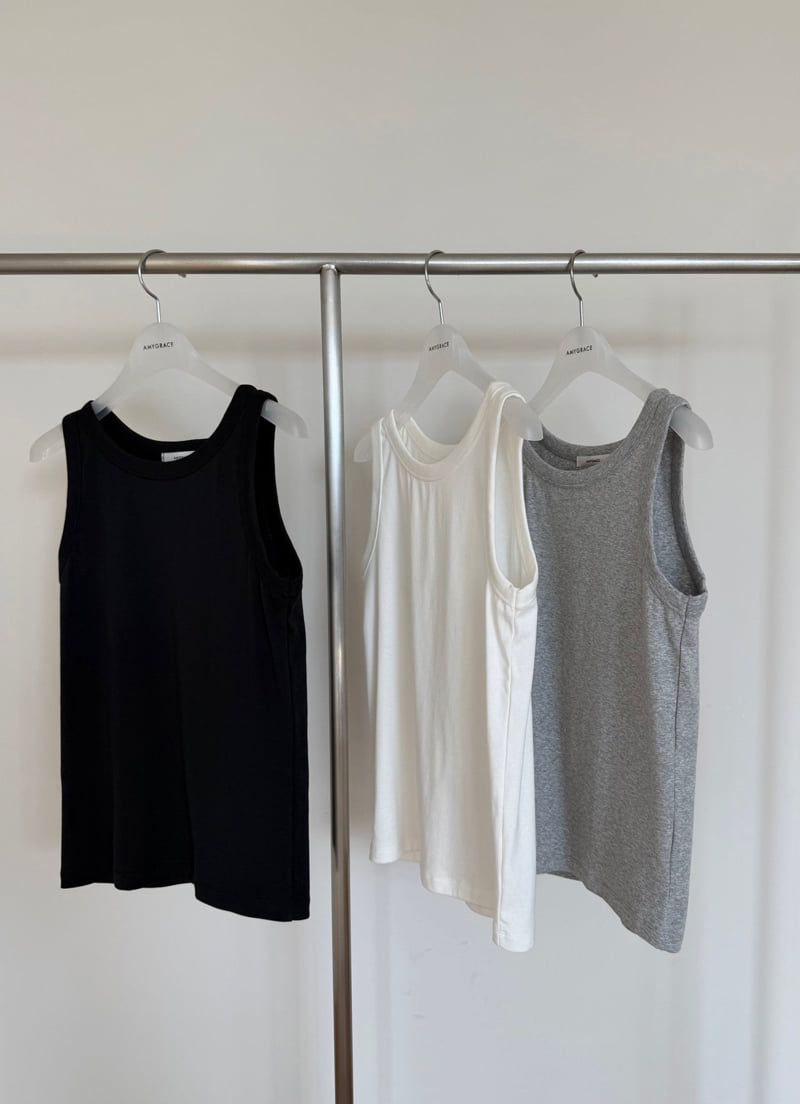 Amygrace - Korean Women Fashion - #shopsmall - Mingo Cotton Sleeveless Top - 10