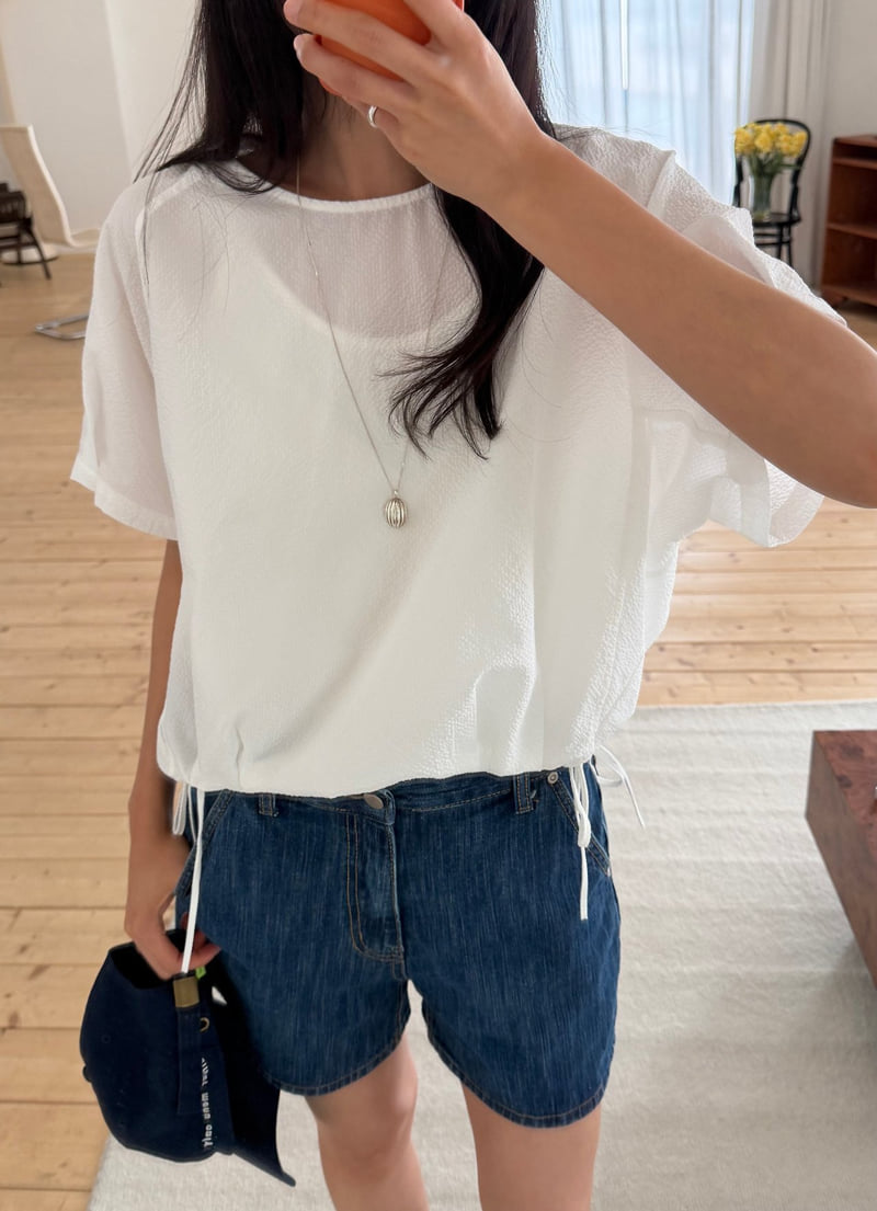 Amygrace - Korean Women Fashion - #shopsmall - Cooling Seersucker Blouse - 3