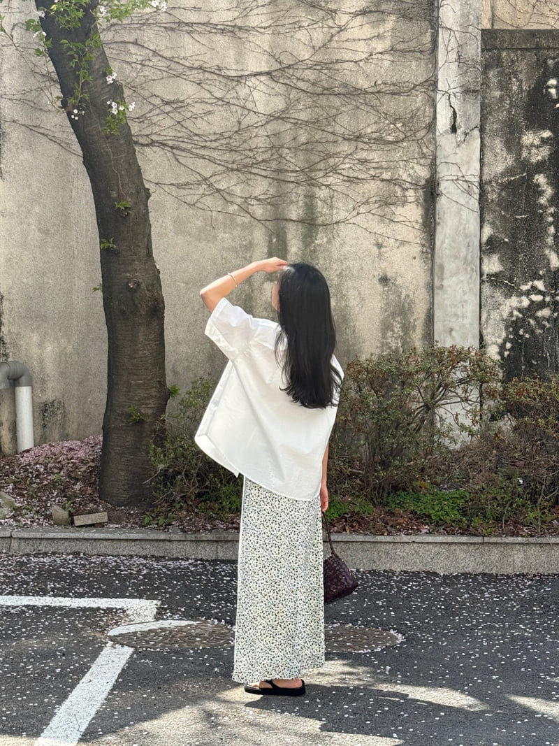 Amygrace - Korean Women Fashion - #thatsdarling - Floral Elastic-Waist Skirt - 9