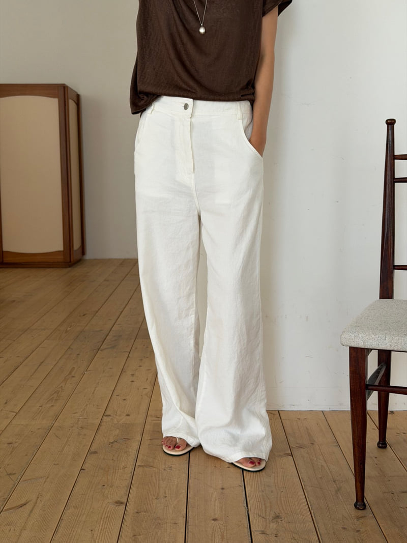 Amygrace - Korean Women Fashion - #thatsdarling - Linen-Cotton Straight Pants - 6