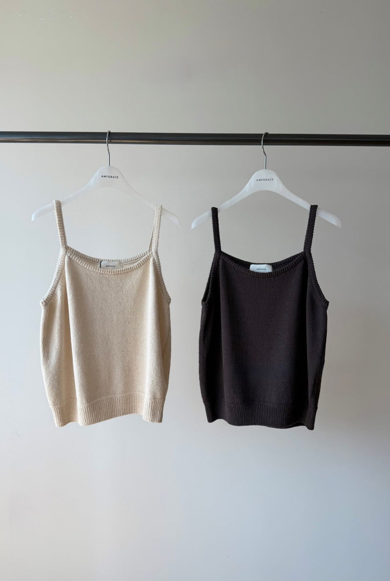 Amygrace - Korean Women Fashion - #thelittlethings - Natural Knit Sleeveless Top