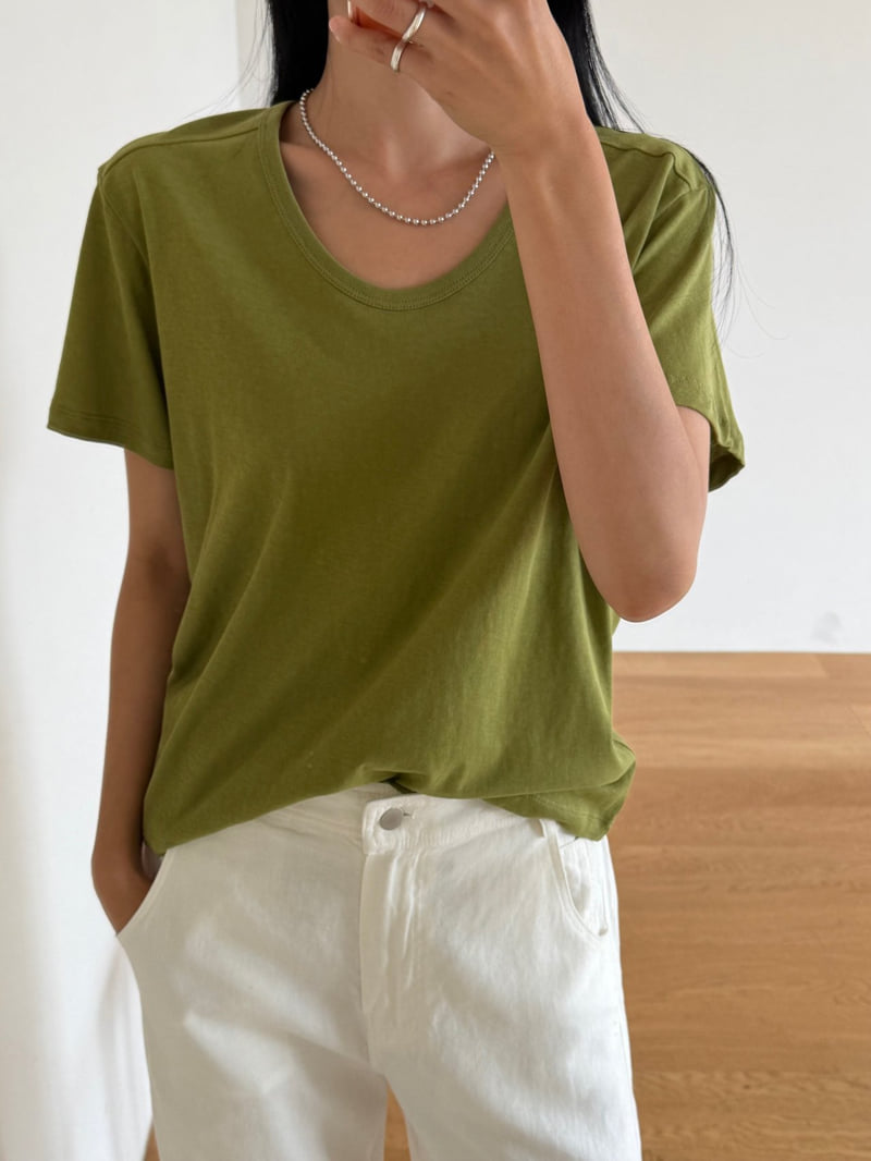 Amygrace - Korean Women Fashion - #thelittlethings - Cable-Knit U-Neck Tee - 3