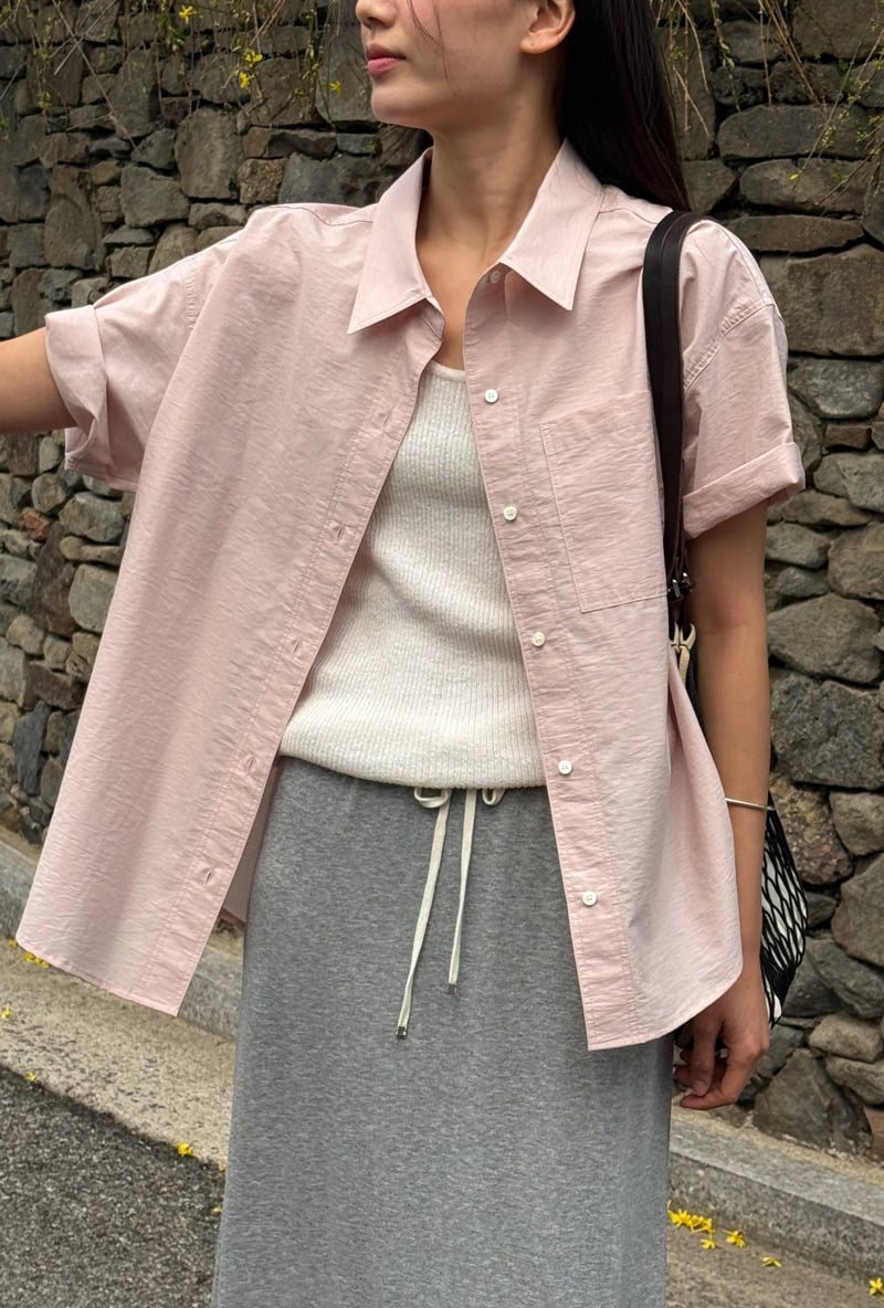 Amygrace - Korean Women Fashion - #vintageinspired - Novel Short-Sleeve Shirt - 2