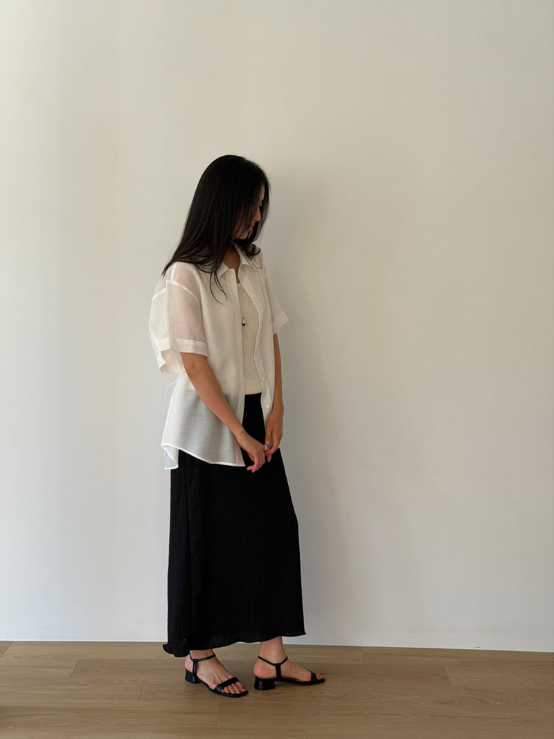 Amygrace - Korean Women Fashion - #vintageinspired - Embossed Skirt - 8