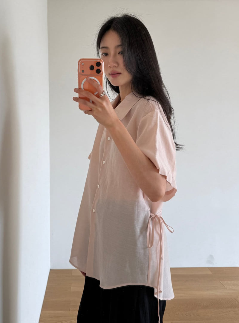 Amygrace - Korean Women Fashion - #vintagekidsstyle - Alpha Wrap Blouse - 10