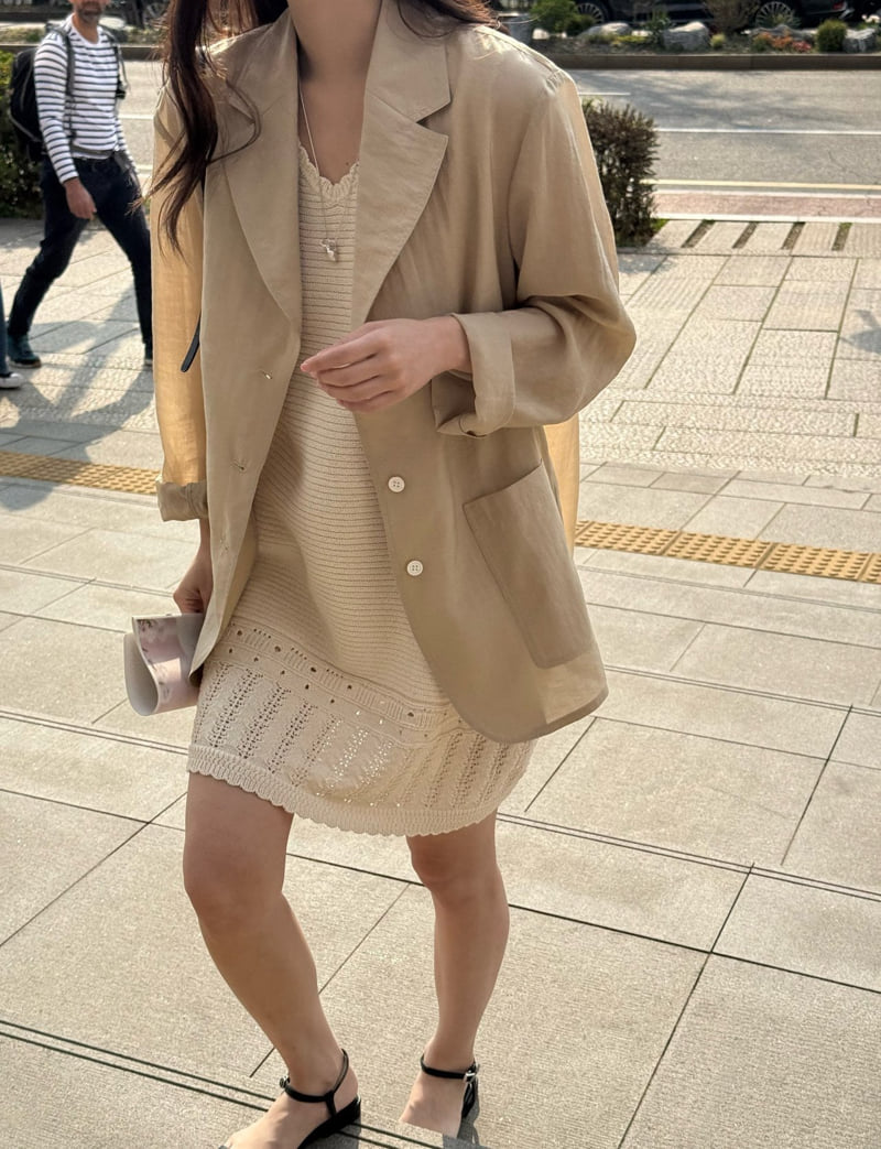 Amygrace - Korean Women Fashion - #womensfashion - Cone Knit One-piece - 2