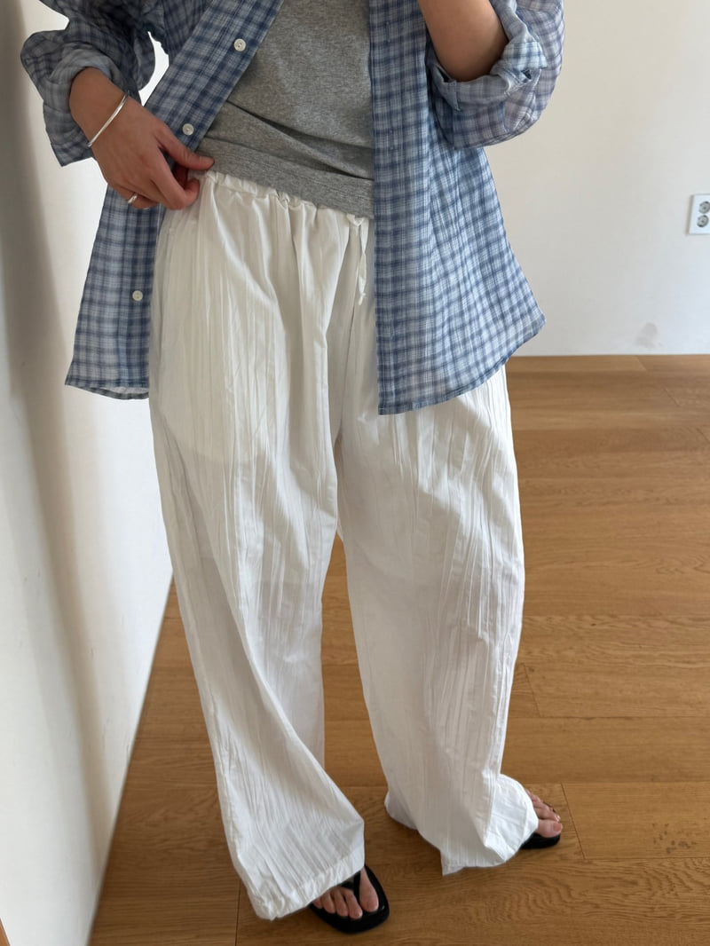 Amygrace - Korean Women Fashion - #womensfashion - Pleated Wide-Leg Pants - 5