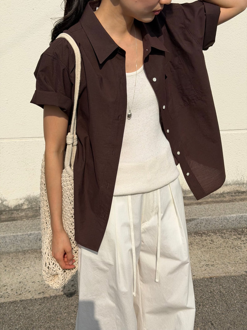 Amygrace - Korean Women Fashion - #womensfashion - Novel Short-Sleeve Shirt