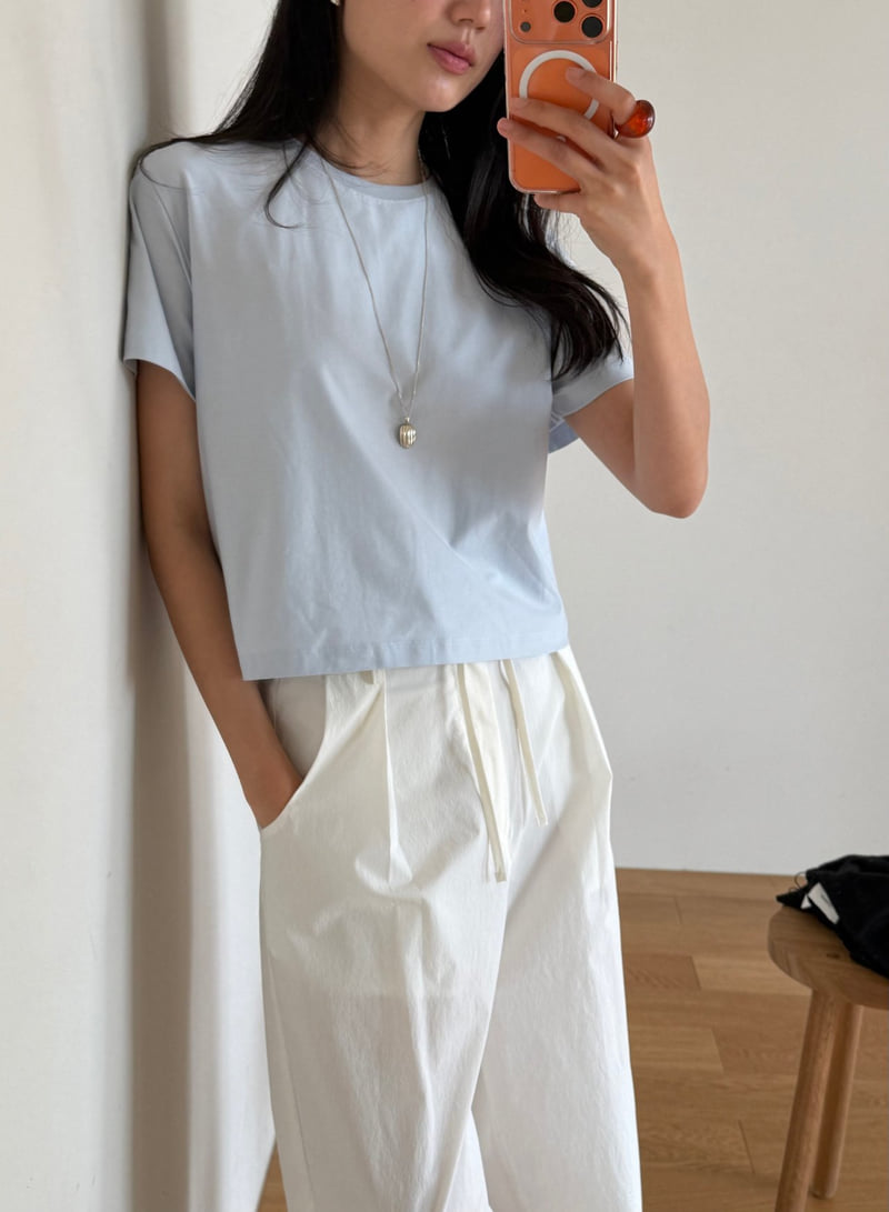 Amygrace - Korean Women Fashion - #womensfashion - Sorona Cropped Tee - 6
