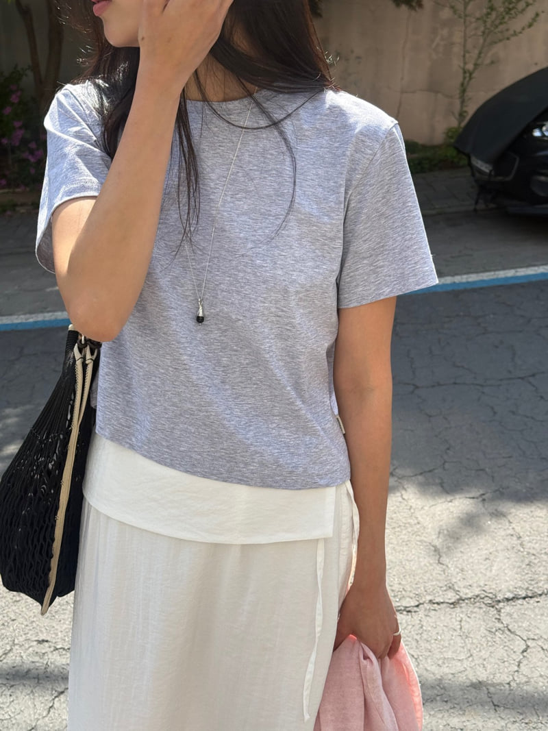 Amygrace - Korean Women Fashion - #womensfashion - Sorona Cropped Tee - 8