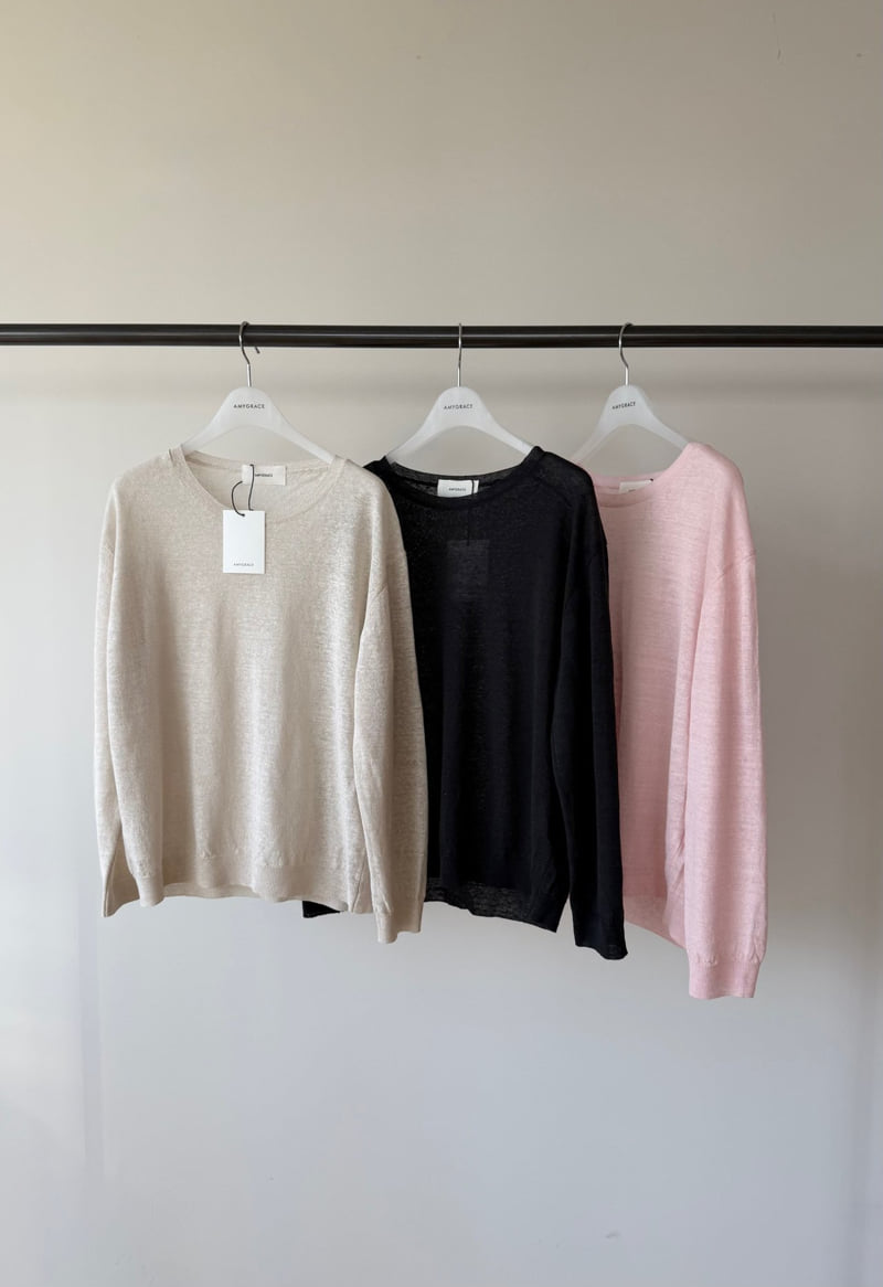 Amygrace - Korean Women Fashion - #womensfashion - Minimal Summer Knit Top - 11