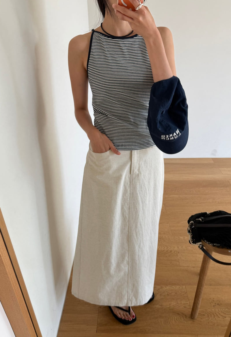 Amygrace - Korean Women Fashion - #womensfashion - Pure Cotton Band-Waist Skirt - 9