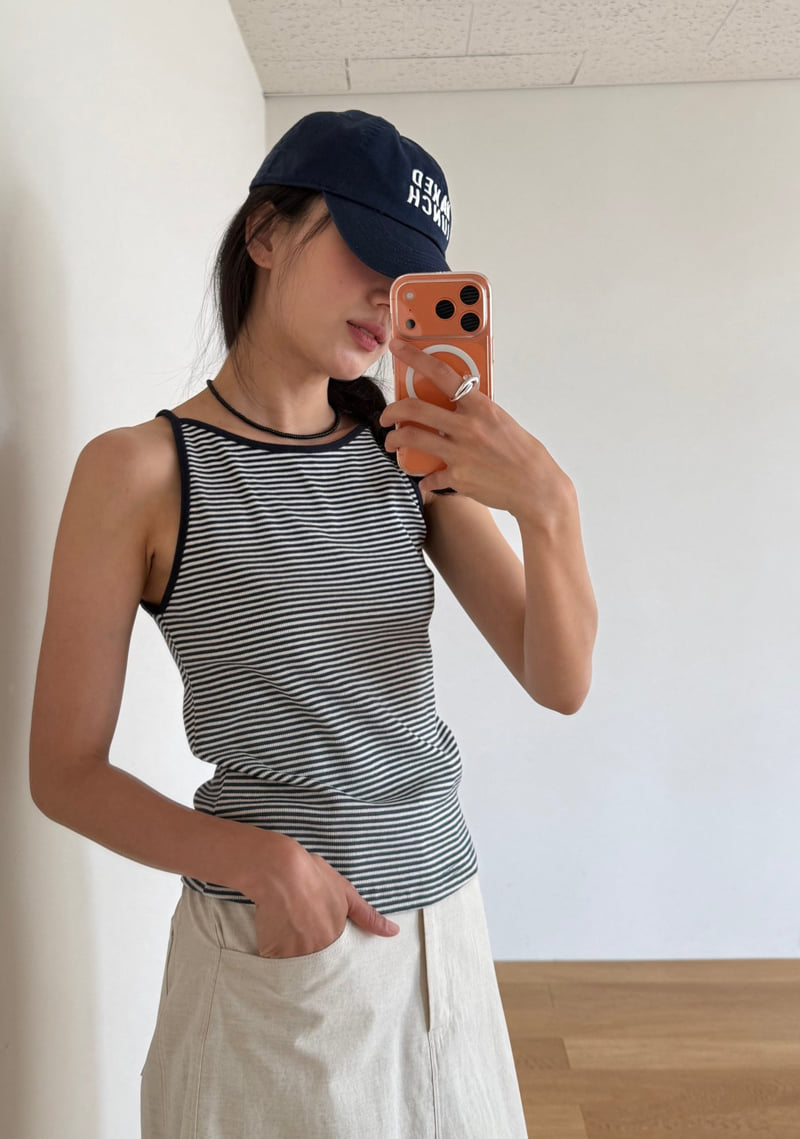 Amygrace - Korean Women Fashion - #womensfashion - Boat-Neck Ribbed Top - 2