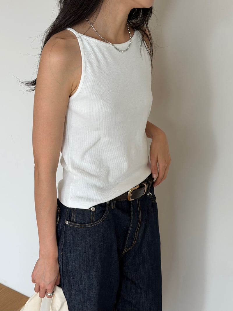 Amygrace - Korean Women Fashion - #momslook - Boat-Neck Ribbed Top - 4