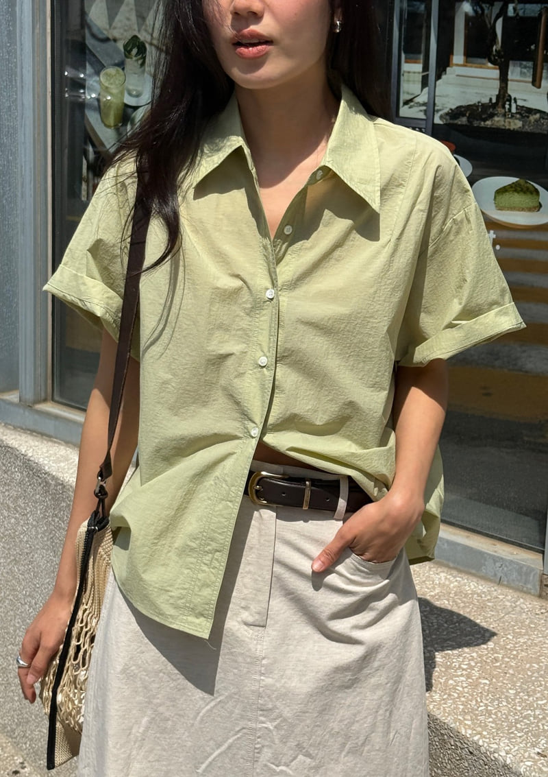 Amygrace - Korean Women Fashion - #womensfashion - French Nylon Shirt - 5
