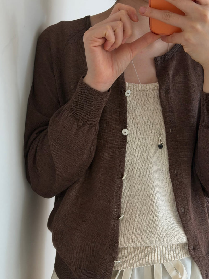 Amygrace - Korean Women Fashion - #womensfashion - Summer Linen Cardigan - 2