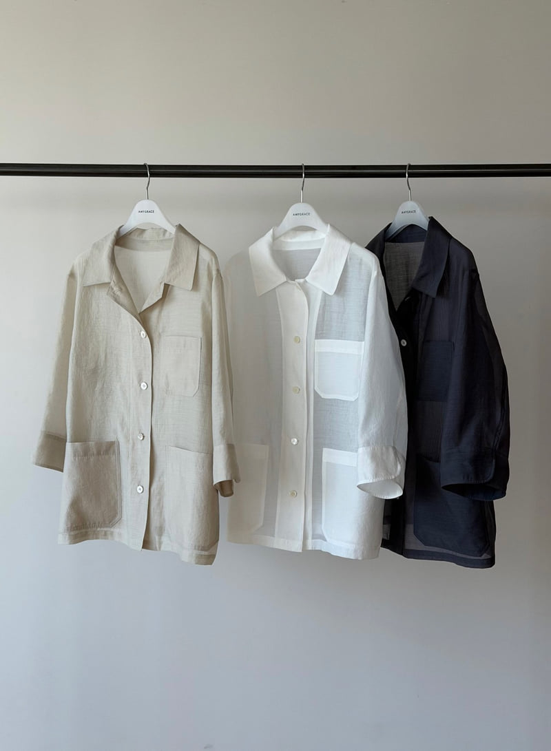 Amygrace - Korean Women Fashion - #womensfashion - Sheer Summer Jacket - 12