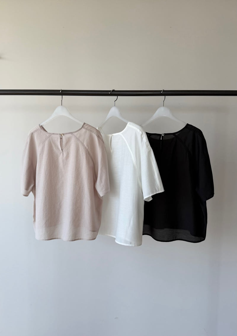 Amygrace - Korean Women Fashion - #womensfashion - Wave Neck Blouse - 9