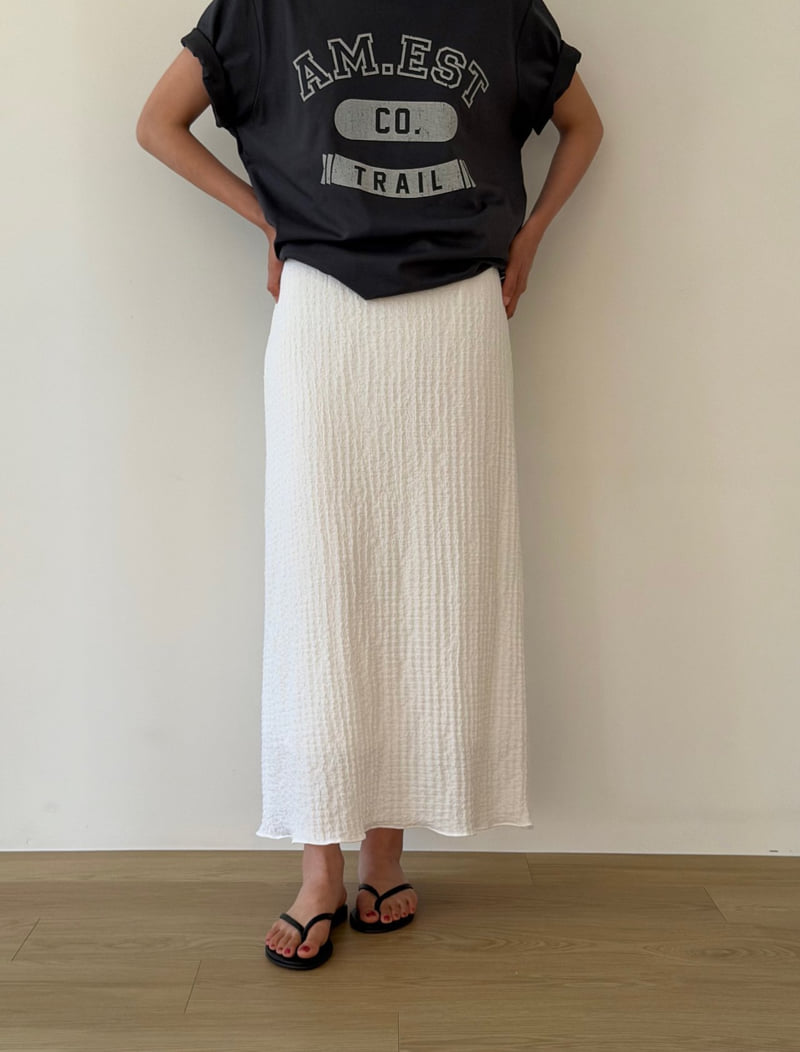 Amygrace - Korean Women Fashion - #womensfashion - Embossed Skirt