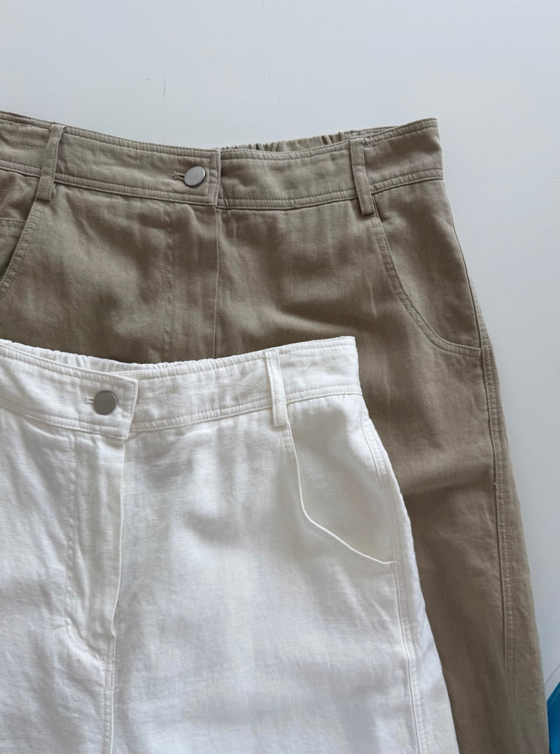 Amygrace - Korean Women Fashion - #womensfashion - Linen-Cotton Straight Pants - 9