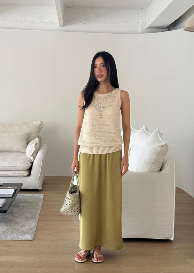 Amygrace - Korean Women Fashion - #womensfashion - Buddy Satin Skirt - 3