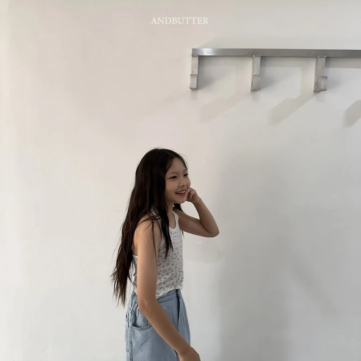 Andbutter - Korean Children Fashion - #childrensboutique - Tencel Flower Halter Neck - 10