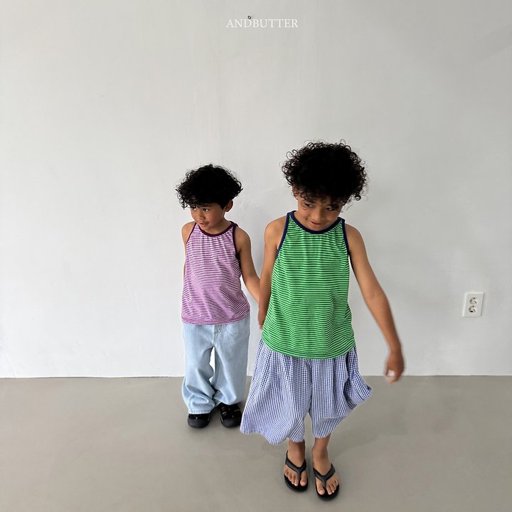 Andbutter - Korean Children Fashion - #childrensboutique - Vivid Stripe Sleeveless - 5