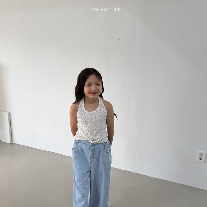 Andbutter - Korean Children Fashion - #designkidswear - Tencel Flower Halter Neck - 11