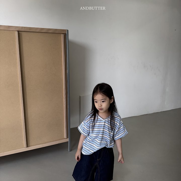 Andbutter - Korean Children Fashion - #fashionkids - Summer V-Neck Tee - 7