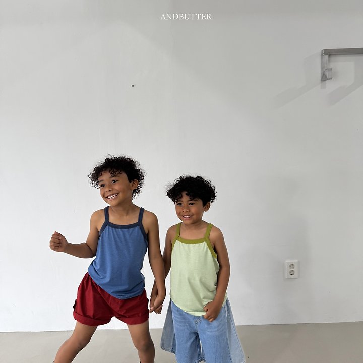 Andbutter - Korean Children Fashion - #kidsshorts - Airy Stripe Sleeveless - 3