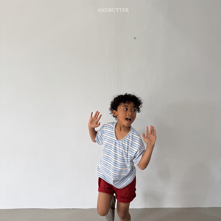 Andbutter - Korean Children Fashion - #kidsstore - Summer V-Neck Tee - 9