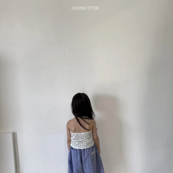 Andbutter - Korean Children Fashion - #magicofchildhood - Tencel Flower Halter Neck - 5