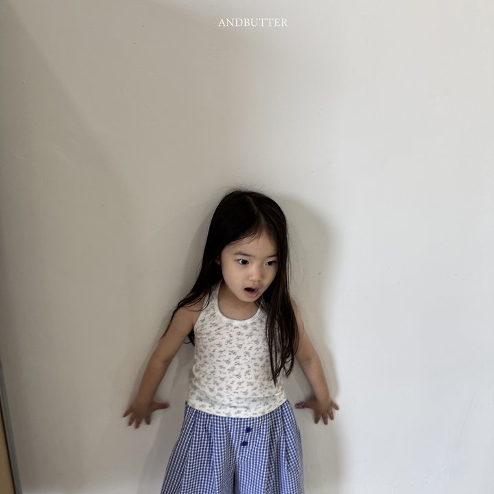 Andbutter - Korean Children Fashion - #minifashionista - Tencel Flower Halter Neck - 6