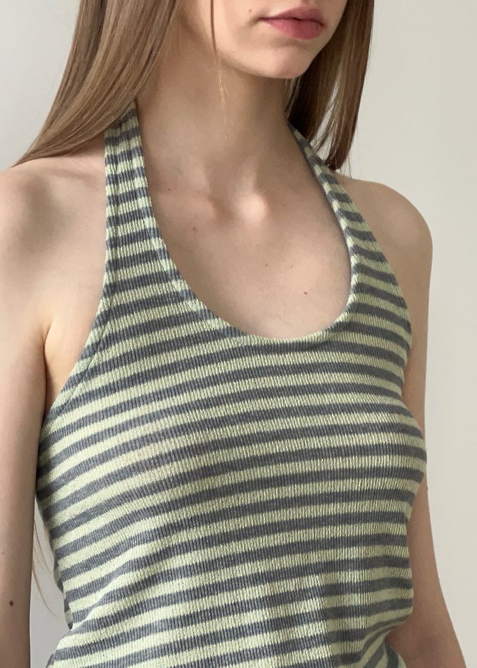 Another Avenue - Korean Women Fashion - #momslook - Halter Belt Knit Top - 7