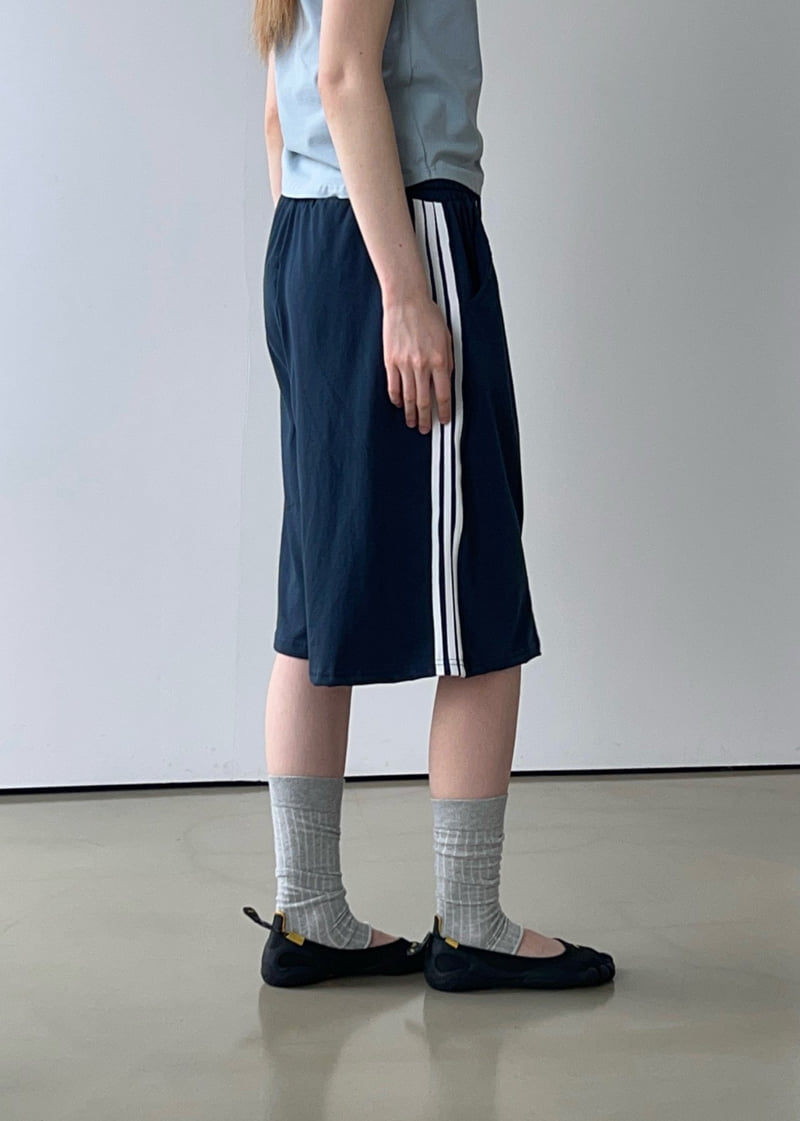 Another Avenue - Korean Women Fashion - #momslook - Three Tape Bermuda Pants - 7
