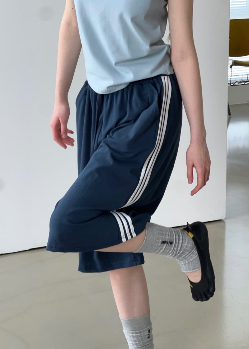 Another Avenue - Korean Women Fashion - #momslook - Three Tape Bermuda Pants - 9