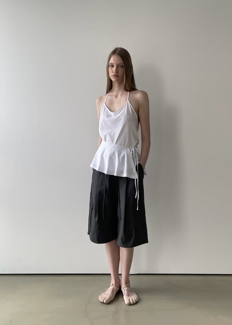 Another Avenue - Korean Women Fashion - #momslook - Halter Wrap Sleeveless Top - 5