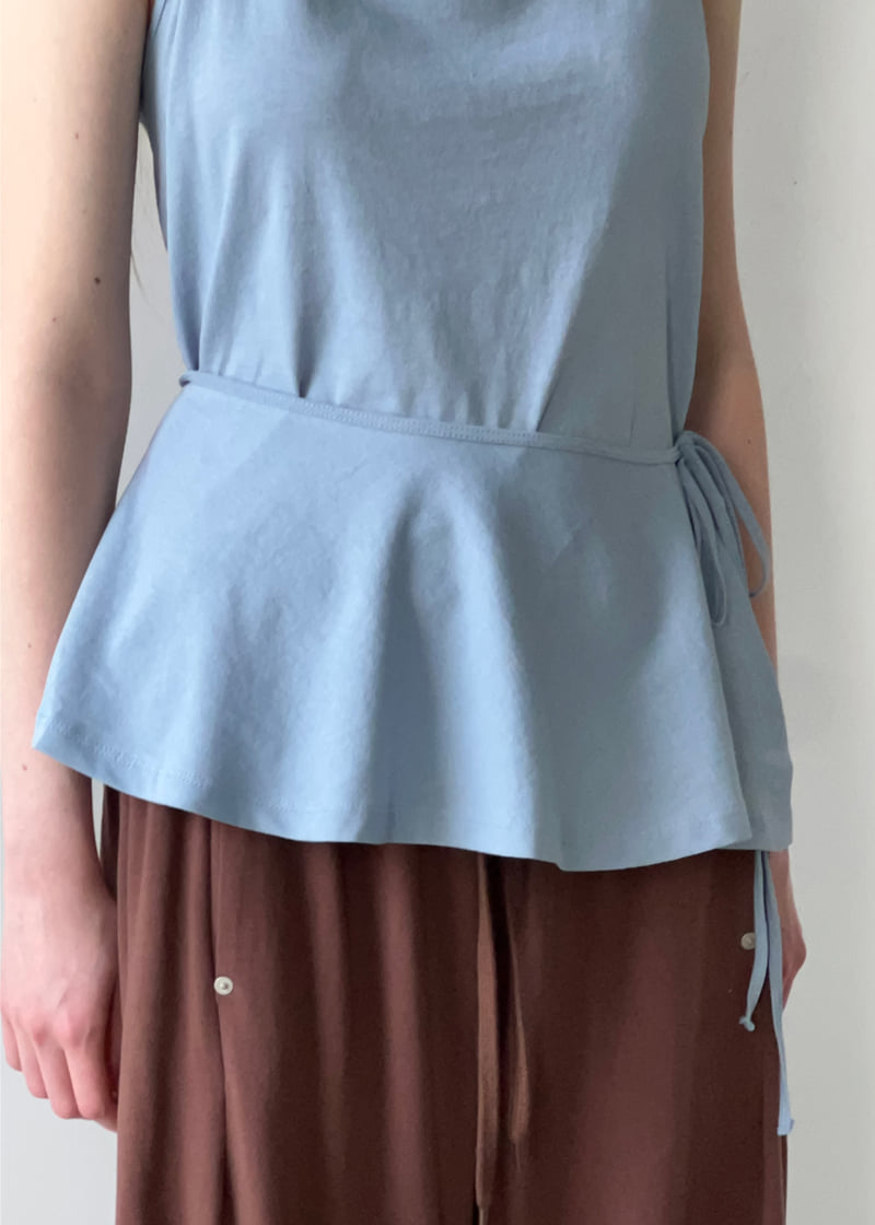 Another Avenue - Korean Women Fashion - #momslook - Halter Wrap Sleeveless Top - 7