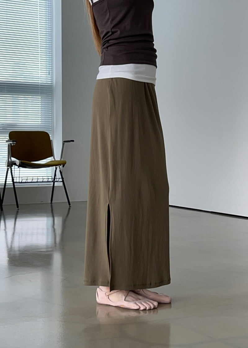 Another Avenue - Korean Women Fashion - #momslook - Slit Long Skirt - 12