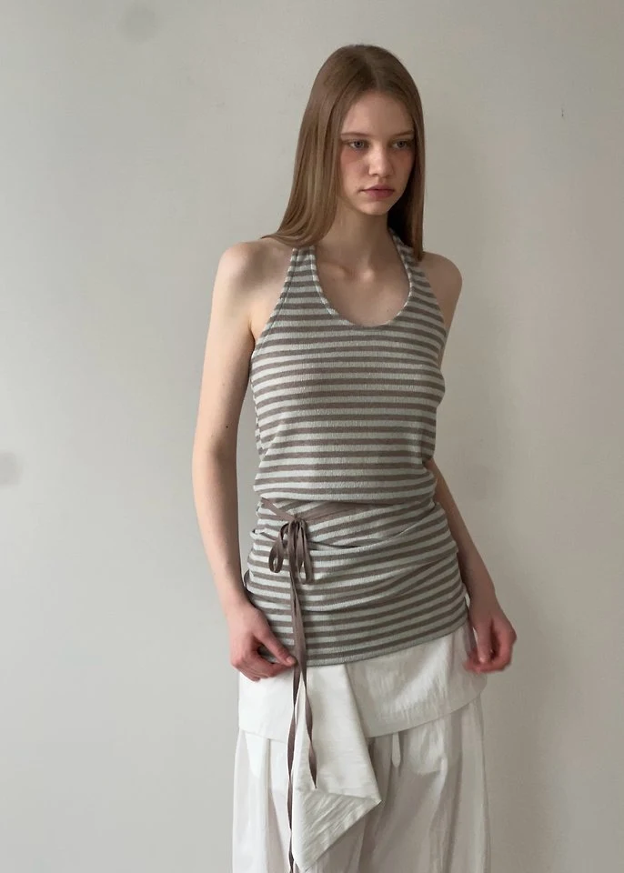 Another Avenue - Korean Women Fashion - #thatsdarling - Halter Belt Knit Top - 5