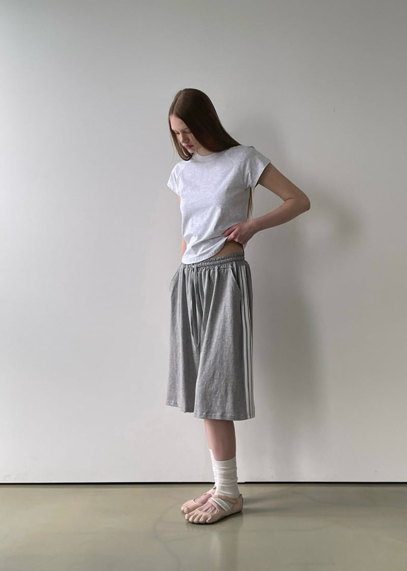 Another Avenue - Korean Women Fashion - #momslook - Three Tape Bermuda Pants - 4