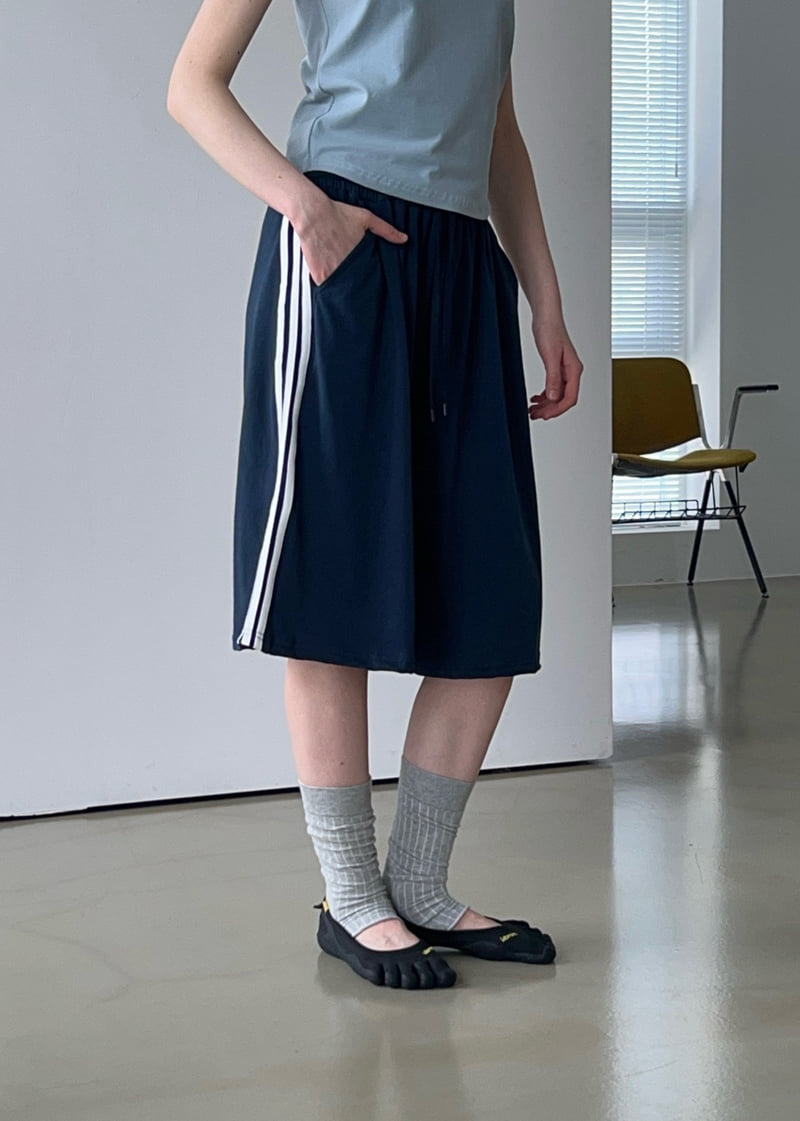 Another Avenue - Korean Women Fashion - #womensfashion - Three Tape Bermuda Pants - 8