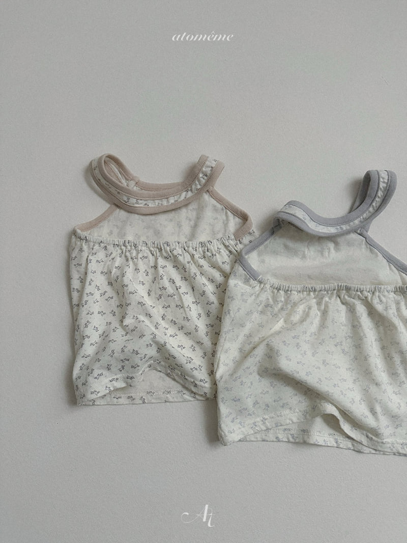 Atomeme - Korean Children Fashion - #littlefashionista - Rene Sleeveless Top (Flower) - 3