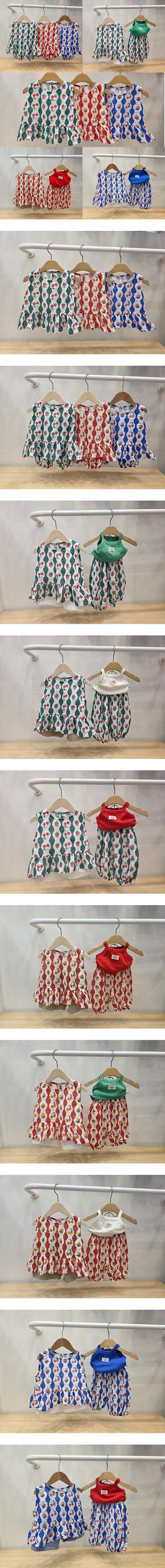 Atree - Korean Baby Fashion - #babyboutique - Cherry Sleeveless Blouse