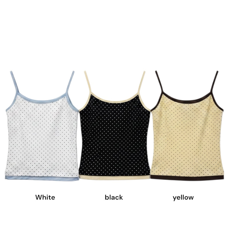 Auver_Fit - Korean Women Fashion - #momslook - Swim Dot Sleeveless Top - 12