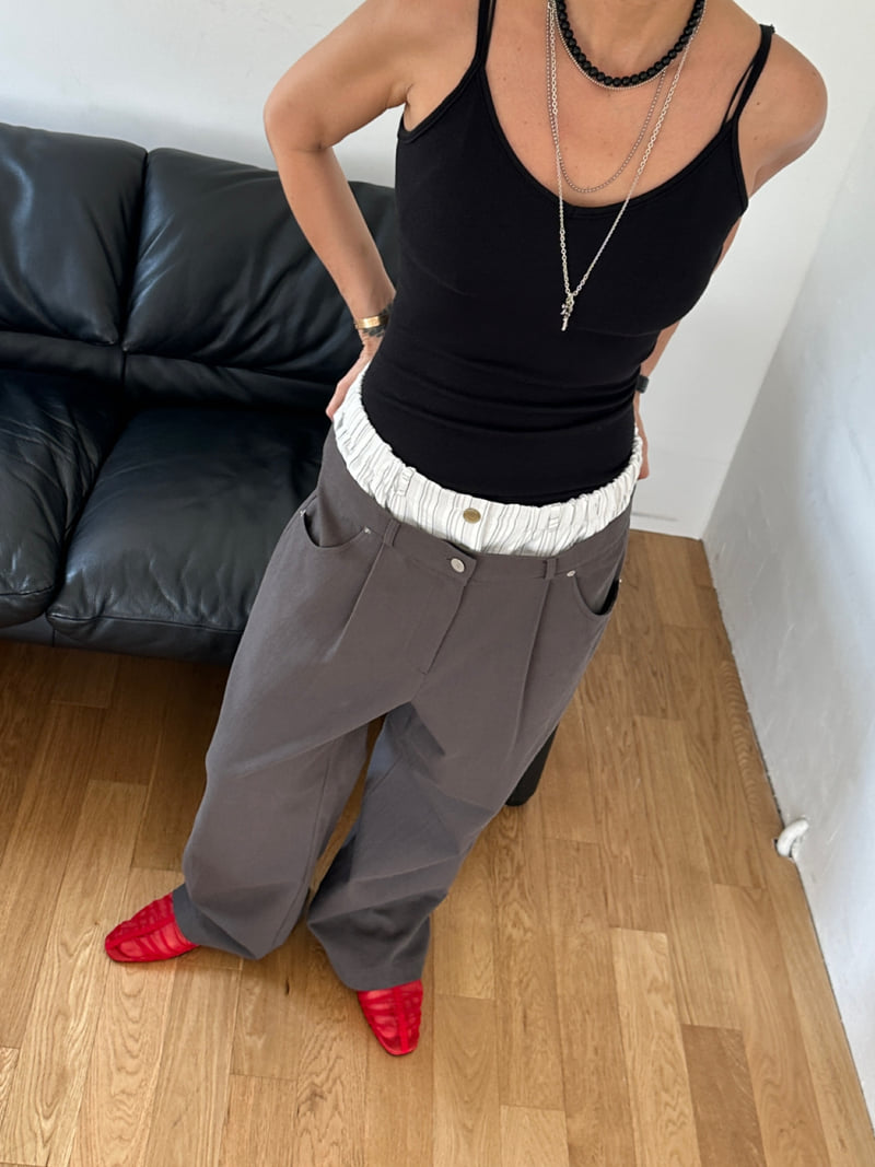 Auver_Fit - Korean Women Fashion - #momslook - Double Waist Pants - 6