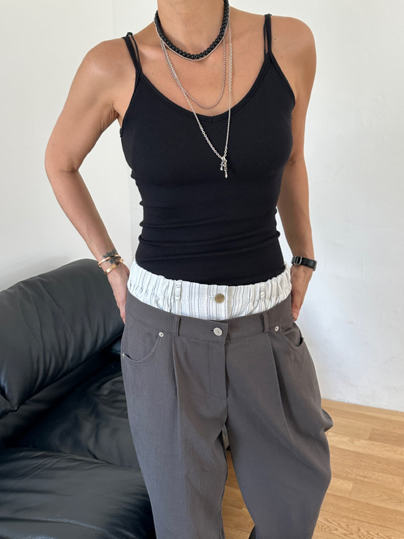 Auver_Fit - Korean Women Fashion - #momslook - Double Waist Pants - 8